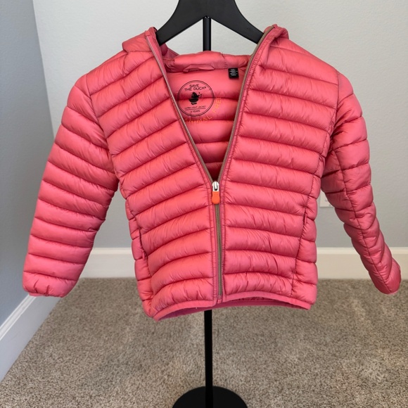 Save the Duck Kids' Iris Shiny Puffer Jacket Size 6 - Picture 2 of 4